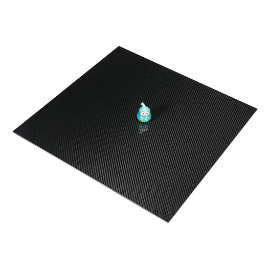 3K Twill Glossy Finish Carbon Fiber Board 9mm Thickness