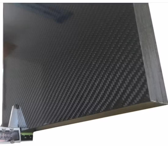 3K Twill Glossy Finish Carbon Fiber Board 9mm Thickness