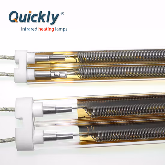 Industrial Infrared Heaters Medium Wave Electric IR Quartz Heating Lamps Tube for Paint Drying and Curing